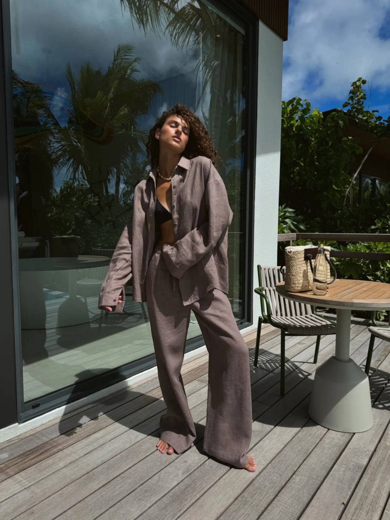 Olivia™ | Stylish Two-Piece Set in Brown – Comfort & Elegance