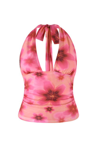 Elara™ | Floral V-Neck Backless Summer Vest